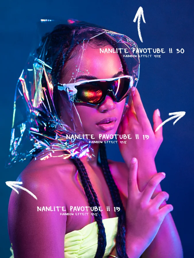Lighting breakdown from the neon beauty shoot